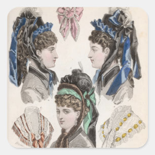 Adesivo Quadrado Placa de moda