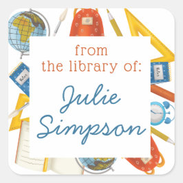 Adesivo Quadrado Placa de vestibular do professor