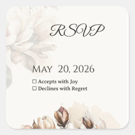 Adesivo Quadrado Placa Elegante Classic Beige Magnolia RSVP
