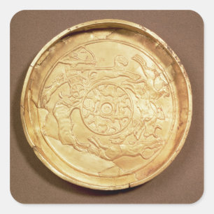 Adesivo Quadrado Placa (ouro)