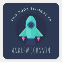 Placa reserva do tema espacial do foguete verde