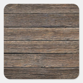 Adesivo Quadrado Placas de madeira horizontais