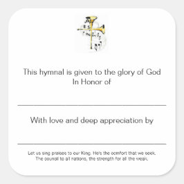 Adesivo Quadrado Placas Hímnais em Honra de
