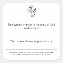 Adesivo Quadrado Placas Hímnais em Memória de