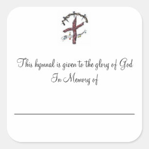 Adesivo Quadrado Placas Hímnais em Memória de