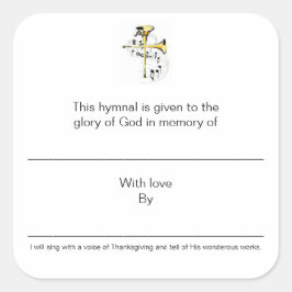 Adesivo Quadrado Placas Hímnais em Memória de