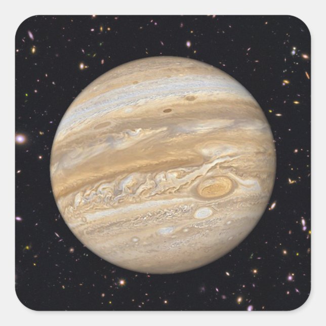 Adesivo Quadrado Planeta Júpiter Starry Sky Stickers (Frente)