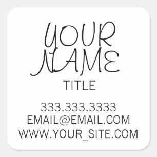 Adesivo Quadrado Planície simples Freehand