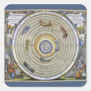 Adesivo Quadrado Planisphere Ptolemaic do vintage por Andreas