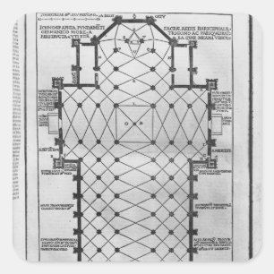 Adesivo Quadrado Plano da Catedral de Milão