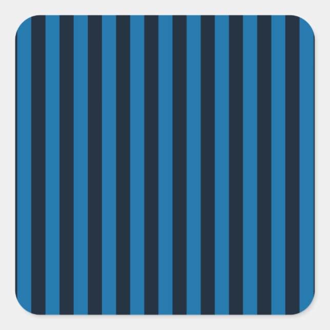 Adesivo Quadrado Plano de Fundo de Stripes Verticais Azul Personali (Frente)