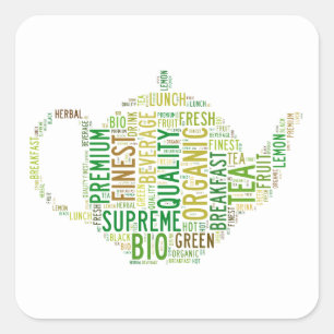 Adesivo Quadrado Plano de fundo personalizável para design de text