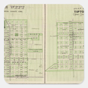 Adesivo Quadrado Planos de DeWitt, Tipton