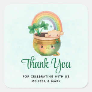 Adesivo Quadrado Plantador de Jardim Bonito com o partido Rainbow &