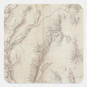 Adesivo Quadrado Platô de Nevada topográfico