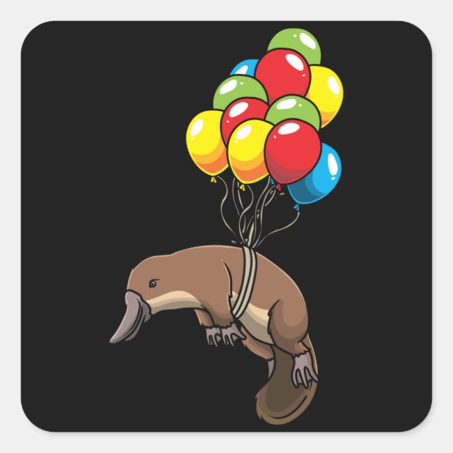 Adesivo Quadrado Platypus com Ballons (Frente)