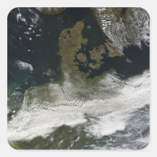 Adesivo Quadrado Pluma de ash do vulcão 2 Eyjafjallajokull