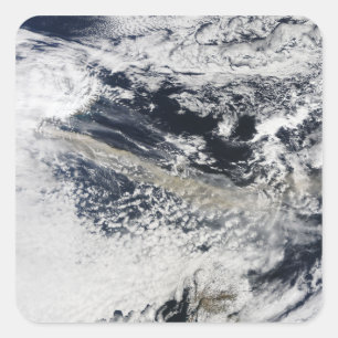 Adesivo Quadrado Pluma de cinzas do vulcão Eyjafjallajokull