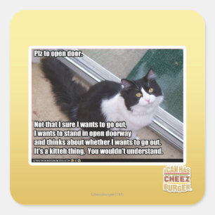 Adesivo Quadrado PLZ ao estar aberto