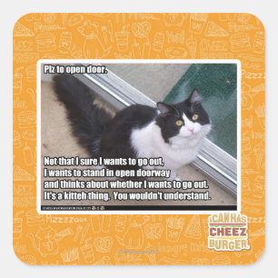 Adesivo Quadrado Plz para abrir a porta