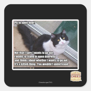 Adesivo Quadrado Plz para abrir a porta