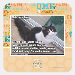 Adesivo Quadrado Plz para abrir a porta