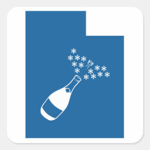 Adesivo Quadrado Pó de Champagne de Utah