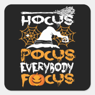 Adesivo Quadrado Pocus do Hocus todos focam - Halloween