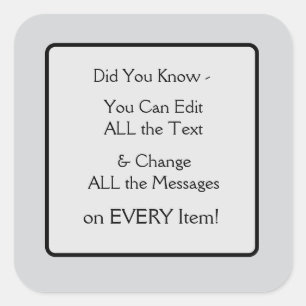 Adesivo Quadrado Pode Editar