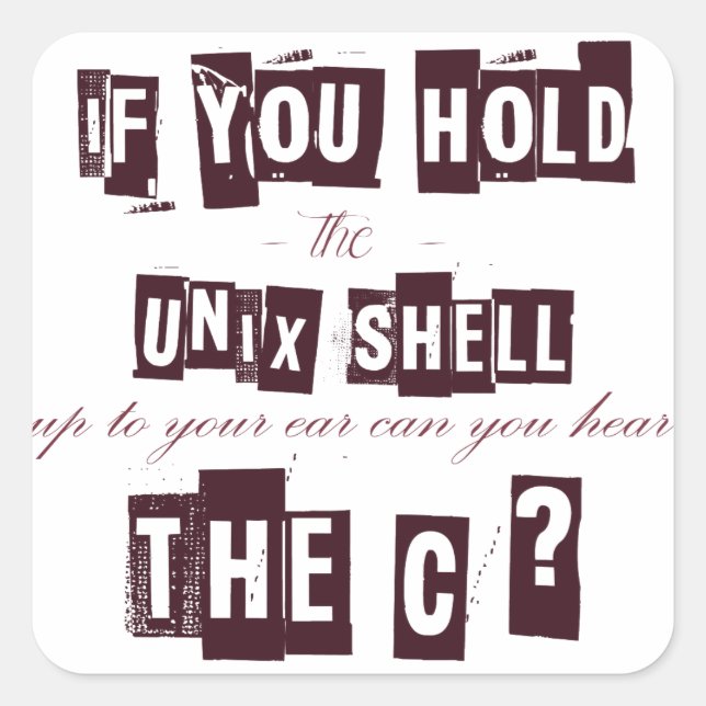 Adesivo Quadrado Pode você ouvir o C (Frente)