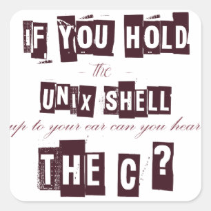 Adesivo Quadrado Pode você ouvir o C