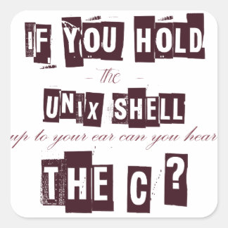 Adesivo Quadrado Pode você ouvir o C