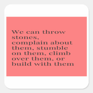 Adesivo Quadrado Podemos reclamar citação