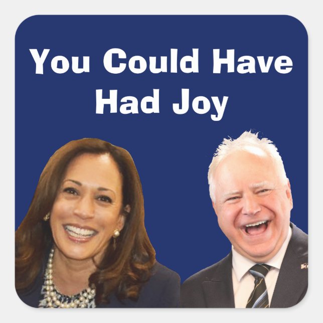 Adesivo Quadrado Podias Ter Alegria (Frente)