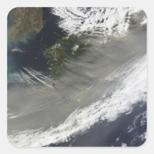 Adesivo Quadrado Poeira sobre Japão