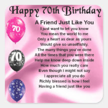 Poema de amigo - Aniversário de 70