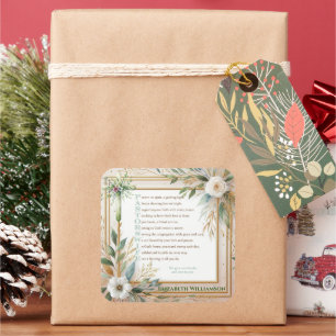 Adesivo Quadrado Poema de Oferta de Apreciação de Pastores Esposa P