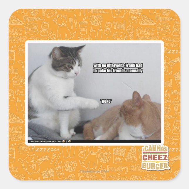 Adesivo Quadrado Poke. (Frente)