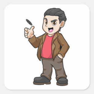 Adesivo Quadrado Poker com amigos