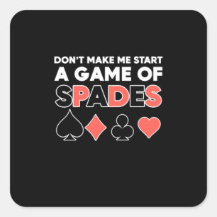 Adesivo Quadrado Poker Não Me Faz Começar Um Jogo