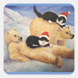 Adesivo Quadrado Polar Express