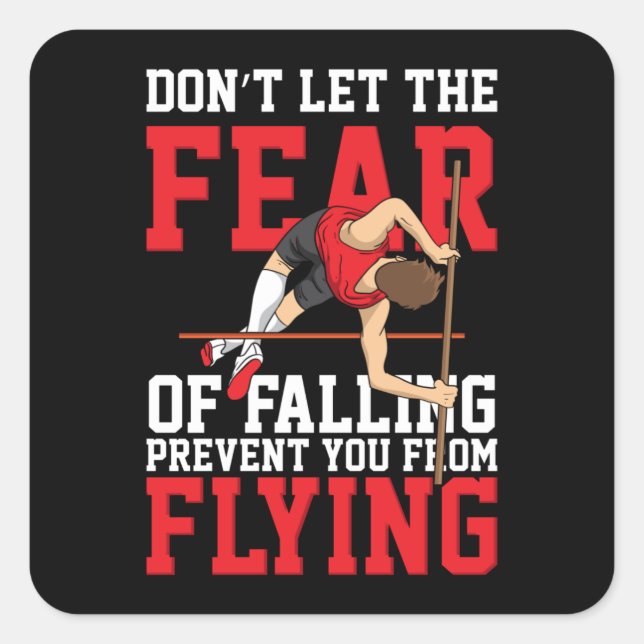 Adesivo Quadrado Pole Vaulting (Frente)