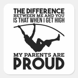 Adesivo Quadrado Pole Vaulting