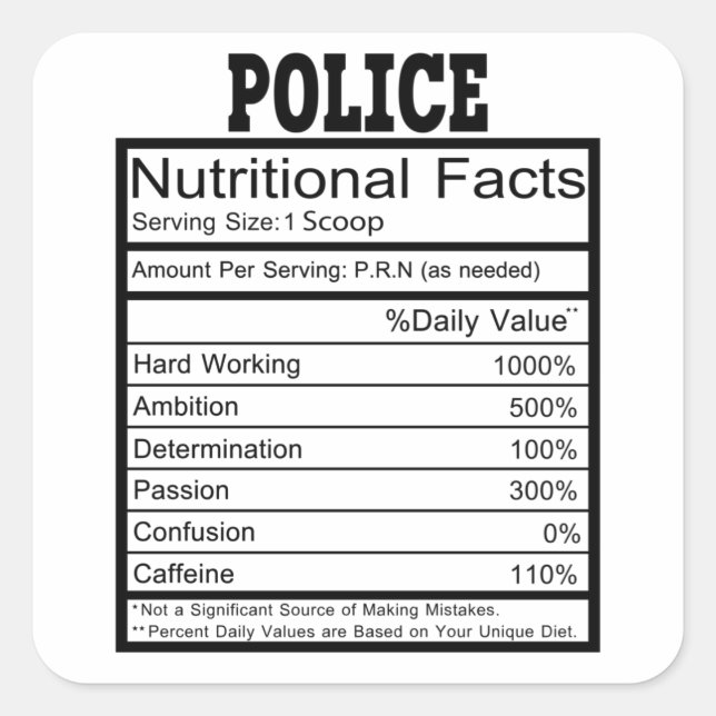 Adesivo Quadrado Polícia (Frente)