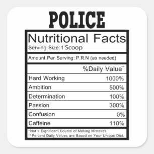 Adesivo Quadrado Polícia