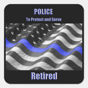Adesivo Quadrado Polícia
