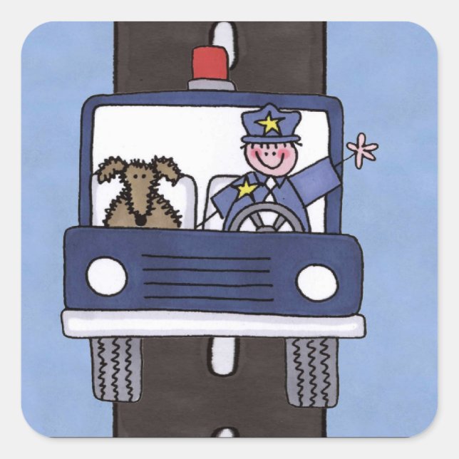 Adesivo Quadrado policial (Frente)