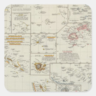 Adesivo Quadrado Polinésia, Ilhas do Pacífico