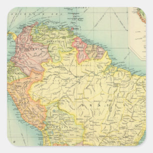 Adesivo Quadrado Política da América do Sul