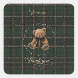 Adesivo Quadrado Polo Teddy Bear Sticker